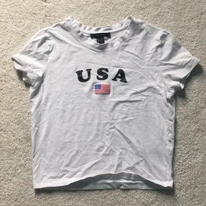 Cute white USA t-shirt